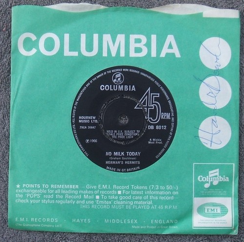 Herman hermits milk today - -,